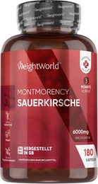 WeightWorld Montmorency Kirsch Kapseln mit Sauerkirschextrakt 180 Stück – Bild 1 von 1