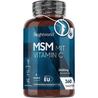 Produktbild von WeightWorld MSM mit Vitamin C Tabletten vegan glutenfrei laktosefrei 360 Stück