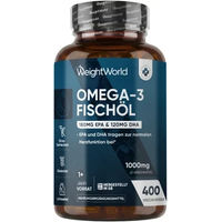 Produktbild von WeightWorld Omega 3 Fischöl Kapseln glutenfrei laktosefrei und ohne Zusatzstoffe