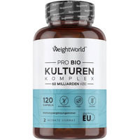 Produktbild von WeightWorld Pro Bio Kulturen Komplex Kapseln vegan glutenfrei 120 Stück