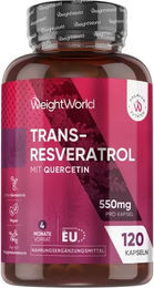 WeightWorld Trans-Resveratrol Kapseln vegan und glutenfrei 120 Stück – Bild 1 von 2