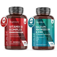 Produktbild von WeightWorld Vitamin B Komplex mit Kalzium, Magnesium, Zink und Vitamin D3 Tabletten