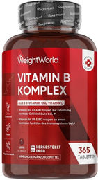WeightWorld Vitamin B Komplex Tabletten Vegan für Männer und Frauen 365 Stück – Bild 1 von 2