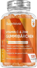 Weightworld Vitamin C Gummis vegan ohne Gelatine für Erwachsene und Kinder 120 Stück – Bild 1 von 2