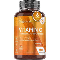Produktbild von WeightWorld Vitamin C Tabletten mit 1000 mg Ascorbinsäure vegan glutenfrei 180 Stück