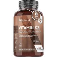 Produktbild von WeightWorld Vitamin K2 MK-7 Tabletten vegan glutenfrei laktosefrei 365 Stück