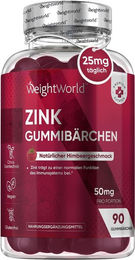WeightWorld Zink Citrat Gummibärchen vegan ohne Gelatine 90 Stück – Bild 1 von 1
