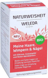 Weleda Naturweisheit Meine Haare Wimpern und Nägel Kapseln mit Biotin Selen Silicium und Zink 46 Stück – Bild 1 von 3