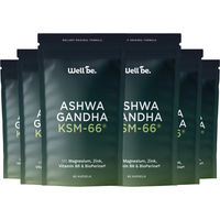 Produktbild von wellbe Ashwagandha KSM-66 mit Magnesium, Zink und Vitamin B6 vegan Kapseln