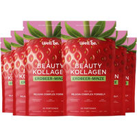Produktbild von wellbe Beauty Kollagen Pulver Erdbeer-Minze mit Rejuva Complex Typ I II III Rind 250 g