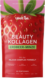wellbe Beauty Kollagen Pulver Erdbeer-Minze mit Rejuva Complex Typ I II III Rind – Bild 1 von 4