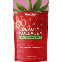 Produktbild von wellbe Beauty Kollagen Pulver Erdbeer-Minze mit Rejuva Complex Typ I II III Rind