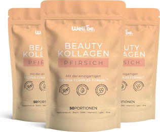 wellbe Beauty Kollagen Pulver Pfirsich mit Rejuva Complex Typ I II III 250 g – Bild 1 von 1
