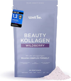 wellbe Beauty Kollagen Pulver Wildberry mit Rejuva Complex Typ I II III 250 g – Bild 1 von 2