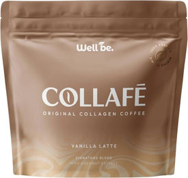 wellbe Collafé Vanilla Latte Kaffeegetränk mit Kollagen und Arabica Kaffee Pulver laktosefrei und zuckerfrei – Bild 1 von 2