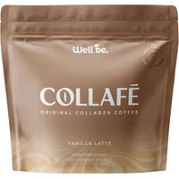 Produktbild von wellbe Collafé Vanilla Latte Kaffeegetränk mit Kollagen und Arabica Kaffee Pulver laktosefrei und zuckerfrei