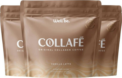 wellbe Collafé Vanilla Latte Kaffeegetränk mit Kollagen und Arabica Kaffee Pulver zuckerfrei und laktosefrei – Bild 1 von 2