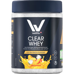 WellMix Clear Whey Isolat Proteinpulver Ice Tea Peach zuckerarm und laktosefrei – Bild 1 von 2