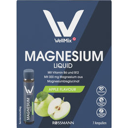 WellMix Magnesium Bisglycinat Flüssig Apfelgeschmack Vegan Glutenfrei Laktosefrei für Sportler – Bild 1 von 2