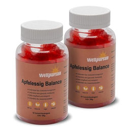 Wellpursan Apfelessig Balance Gummidrops mit B-Komplex, 120 vegane Kaudragees – Bild 1 von 2