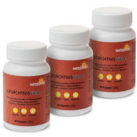 Produktbild von Wellpursan Gedächtnis vital+ B-Komplex Kapseln für Senioren, vegan, laktosefrei und glutenfrei, 180 Kapseln