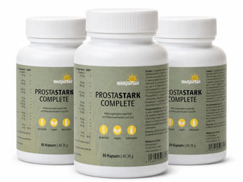 Wellpursan ProstaStark Complete Kapseln mit Kürbiskern, Sägepalm und Granatapfel vegan 180 Stück – Bild 1 von 3