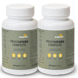 Wellpursan Prostastark Complete Kräuter-Komplex Kapseln mit Granatapfel, Sägepalme, Kürbiskernextrakt und Zink – 120 Stück – Vegan und pflanzlicher Ursprung – Bild 1 von 5