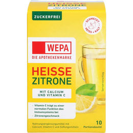 WEPA Heiße Zitrone mit Vitamin C und Calcium, zuckerfrei, Pulver, 100 g – Bild 1 von 1