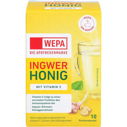 WEPA Ingwer Honig Vitamin C Pulver mit Ascorbinsäure laktosefrei und glutenfrei 100 g – Bild 1 von 1