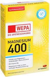 WEPA Magnesium 400 Depot mit Vitamin B6 Tabletten 60 Stück – Bild 1 von 1