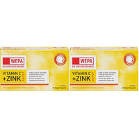 Produktbild von WEPA Vitamin C und Zink Kapseln mit Ascorbinsäure vegan zuckerfrei laktosefrei glutenfrei