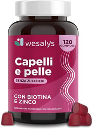 WESALYS Beauty-Kollagen-Kombi Nahrungsergänzungsmittel Gummis zuckerfrei glutenfrei laktosefrei ohne Zusatzstoffe 120 Stück – Bild 1 von 3