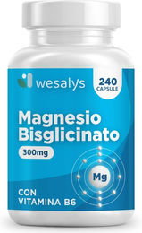 WESALYS Magnesiumbisglycinat Kapseln vegan und glutenfrei 240 Stück – Bild 1 von 3