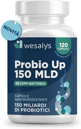 WESALYS Probio Up Probiotika und Präbiotika mit 150 Mrd. Milchsäurebakterien Vegan Kapseln 120 Stück – Bild 1 von 3