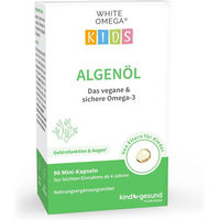 Produktbild von WHITE OMEGA Kids Omega 3 Algenöl Kapseln vegan zuckerfrei 90 Stück