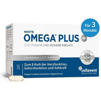 Produktbild von WHITE OMEGA Omega-3-Fettsäuren Fischöl hochdosiert Weichkapseln 90 Stück