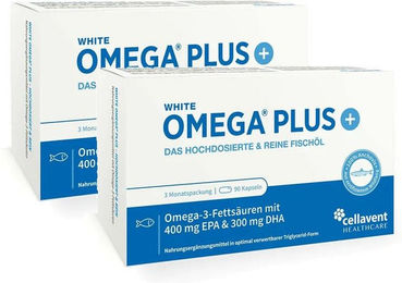 WHITE OMEGA Omega-3 Fischöl Kapseln 180 Stück – Bild 1 von 1