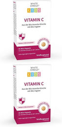 White Omega® Vitamin C für Kinder Kapseln mit Acerola und Hagebutte vegan bio zuckerfrei 180 Kapseln – Bild 1 von 1