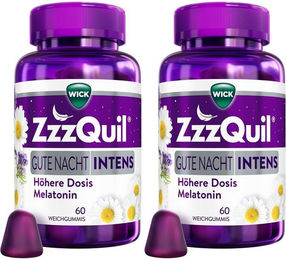 Wick Pharma ZzzQuil Gute Nacht INTENS Gummis laktosefrei und glutenfrei ohne Zusatzstoffe 120 Stück – Bild 1 von 1