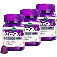 Produktbild von Wick Pharma ZzzQuil Gute Nacht INTENS Gummis laktosefrei und glutenfrei ohne Zusatzstoffe 60 Stück