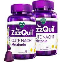 Produktbild von Wick ZzzQuil Gute Nacht Melatonin Gummis glutenfrei laktosefrei ohne Zusatzstoffe 120 Stück