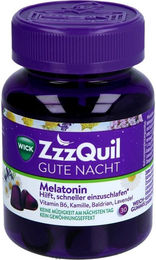Wick ZzzQuil Gute Nacht Melatonin Weichgummis Waldfruchtgeschmack glutenfrei laktosefrei ohne Zusatzstoffe – Bild 1 von 3