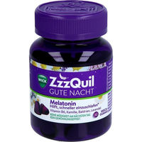 Produktbild von Wick ZzzQuil Gute Nacht Melatonin Weichgummis Waldfruchtgeschmack glutenfrei laktosefrei ohne Zusatzstoffe