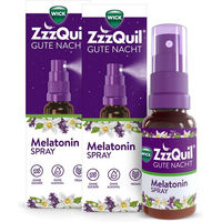 Produktbild von WICK ZzzQuil Gute Nacht Spray mit Melatonin, Lavendel- und Orangengeschmack, vegan und zuckerfrei