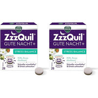 Produktbild von WICK ZzzQuil Gute Nacht+ Stress Balance Tabletten mit Ashwagandha, Melatonin, Magnesium und Vitamin B6 vegan laktosefrei glutenfrei