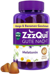 Wick ZzzQuil Gute Nacht Weichgummis Mango & Banane mit Melatonin 180 Stück – Bild 1 von 6
