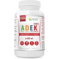 Produktbild von WISH ADEK Vitamin-Kombination mit Vitamin A, D3, E und K2 MK-7 in MCT-Öl, 120 Kapseln, zuckerfrei und glutenfrei