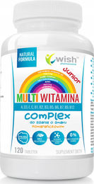 WISH Multivitamin Lutschtabletten für Kinder vegan zuckerfrei glutenfrei 120 Stück – Bild 1 von 1