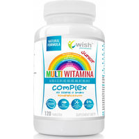 Produktbild von WISH Multivitamin Lutschtabletten für Kinder vegan zuckerfrei glutenfrei 120 Stück