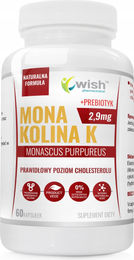 Wish Pharmaceutical Monacolin K mit Präbiotikum 60 Kapseln vegan zuckerfrei glutenfrei laktosefrei – Bild 1 von 1